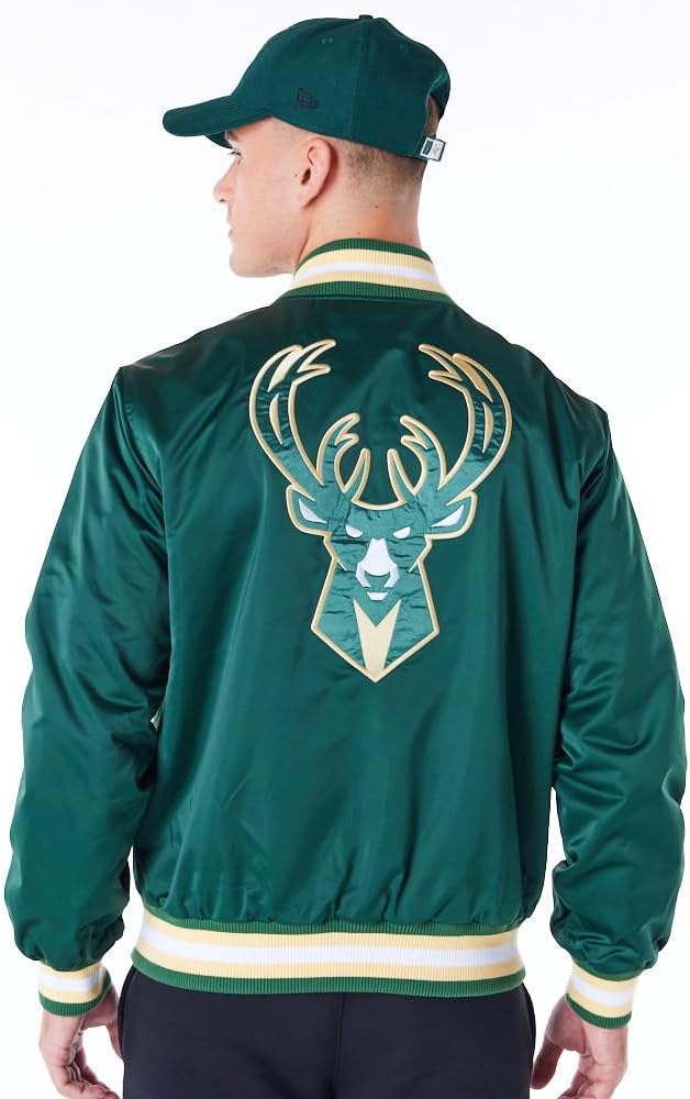 New Era NBA Bomber Milwaukee Bucks Jacke Bomberjacke Grün M, Grün M