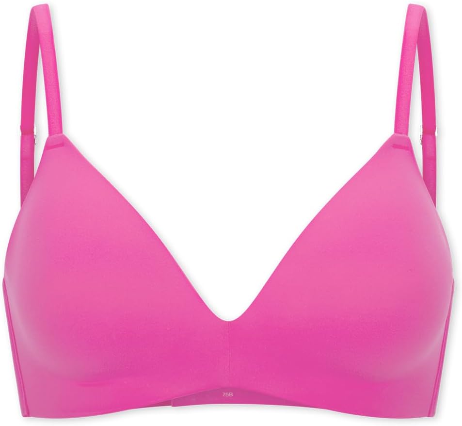 Schiesser Damen BH gepaddet ohne Bügel - Invisible Soft 70B Fuchsia, 70B Fuchsia
