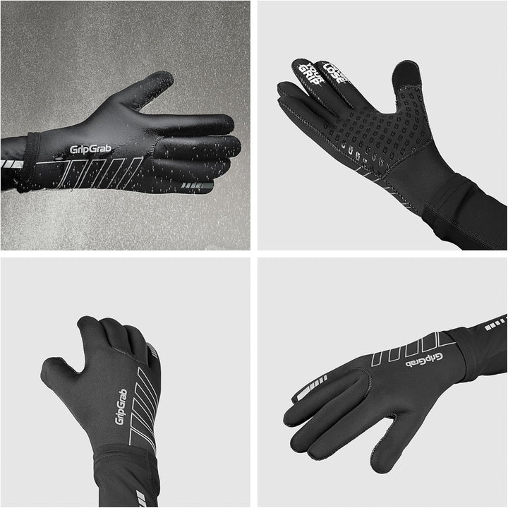 GripGrab Neoprene Fahrradhandschuhe Winddicht XXL Schwarz, XXL Schwarz