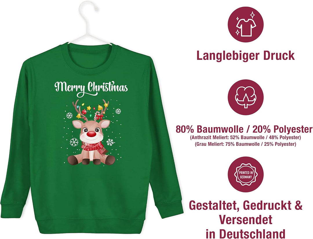 Shirtracer - Sweatshirt Kinder Pullover für Jungen Mädchen - Weihnachten Geschenke - Merry Christmas