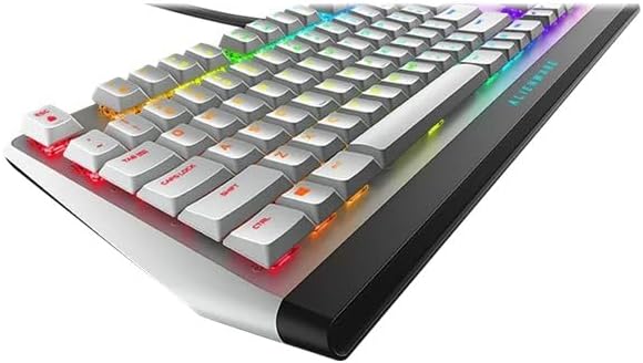 Dell Alienware 510K Low-Profile RGB Mechanical Gaming Keyboard - AW510K (Lunar Light), Weiss Single,