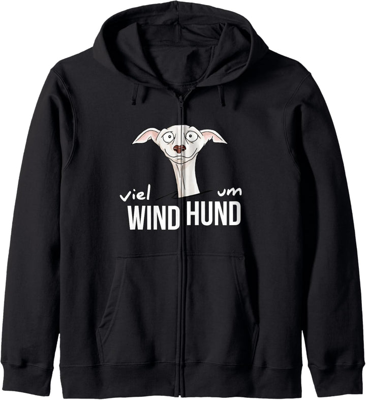 Viel Wind um Hund | Pure Leidenschaft Für Windhund Kapuzenjacke