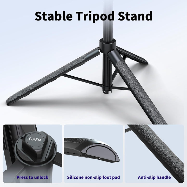 162cm Selfie Stick Stativ, Handy Stativ, Ausziehbarer Stativständer für Videoaufnahmen mit drahtlose