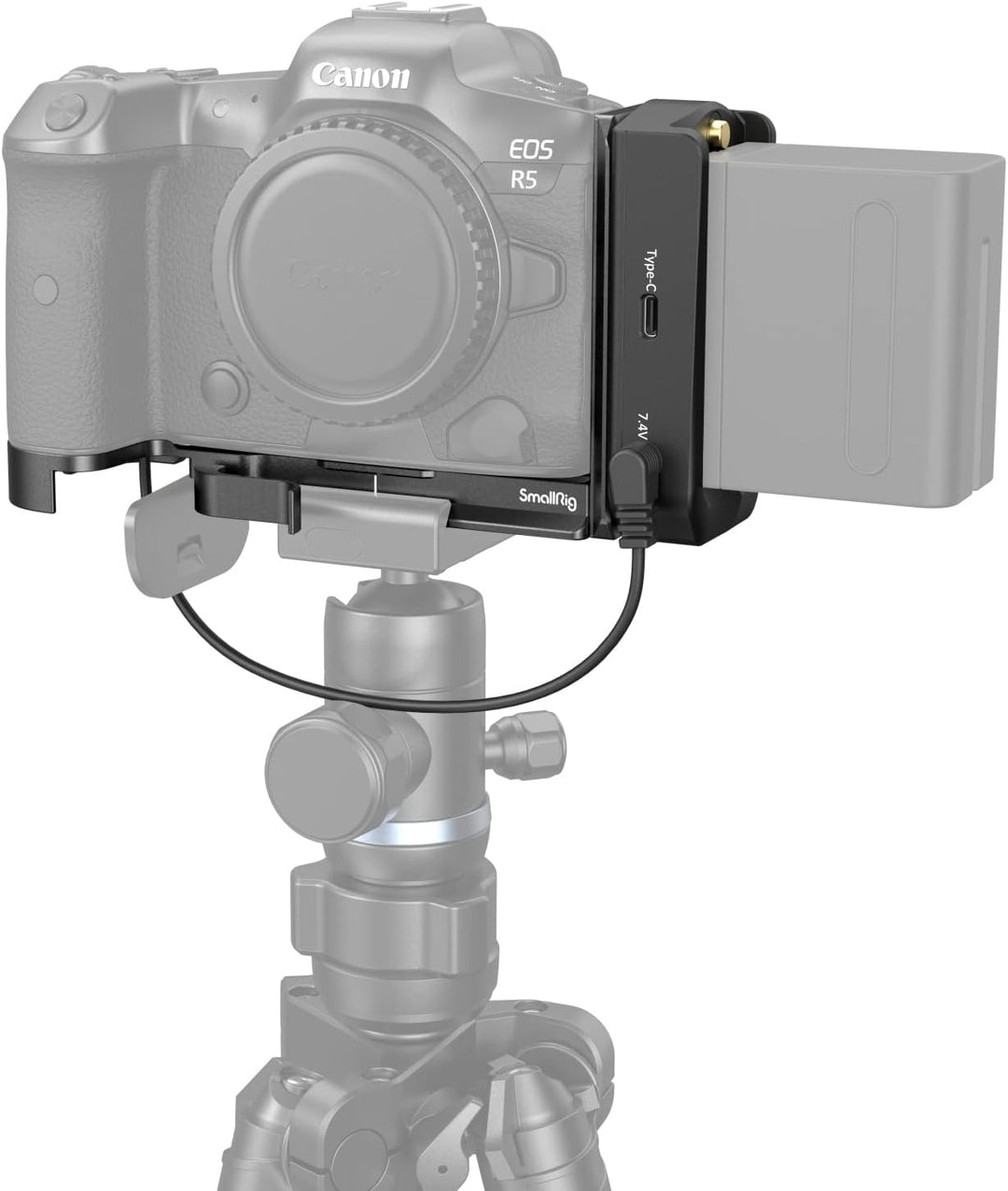 SMALLRIG R5 /R6 / R5 C Netzteil Kit, Kamera-L-Halterung mit NPF Akku Adapterplatte, Dummy Akku Ladek
