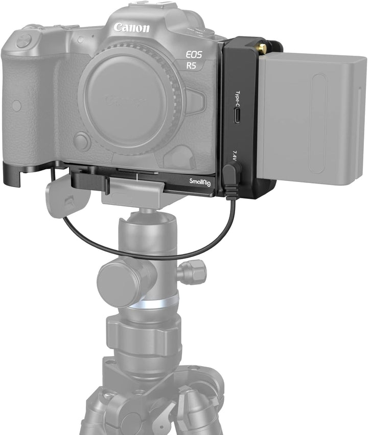 SMALLRIG R5 /R6 / R5 C Netzteil Kit, Kamera-L-Halterung mit NPF Akku Adapterplatte, Dummy Akku Ladek