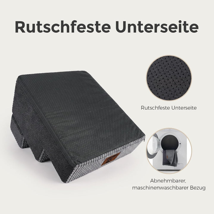 Sytopia Hundetreppe 40 cm hoch 3 Stufen, Hundetreppe für Bett und Sofa für Kleine Hunde, Haustiertre