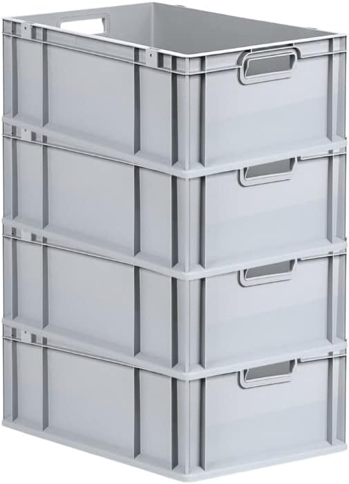 PROREGAL.SuperSparSet 4x Eurobox NextGen Grip | HxBxT 22x40x60cm | 44 Liter | Griffe offen | Verstär