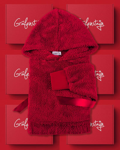 Gräfenstayn® Flauschige Sherpa Hoodie Decke mit Ärmeln & Kapuze - Öko-tex Standard 100 - tragbare Ku
