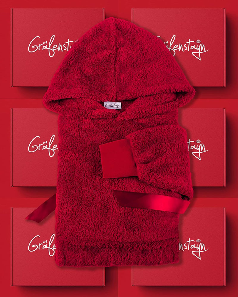 Gräfenstayn® Flauschige Sherpa Hoodie Decke mit Ärmeln & Kapuze - Öko-tex Standard 100 - tragbare Ku
