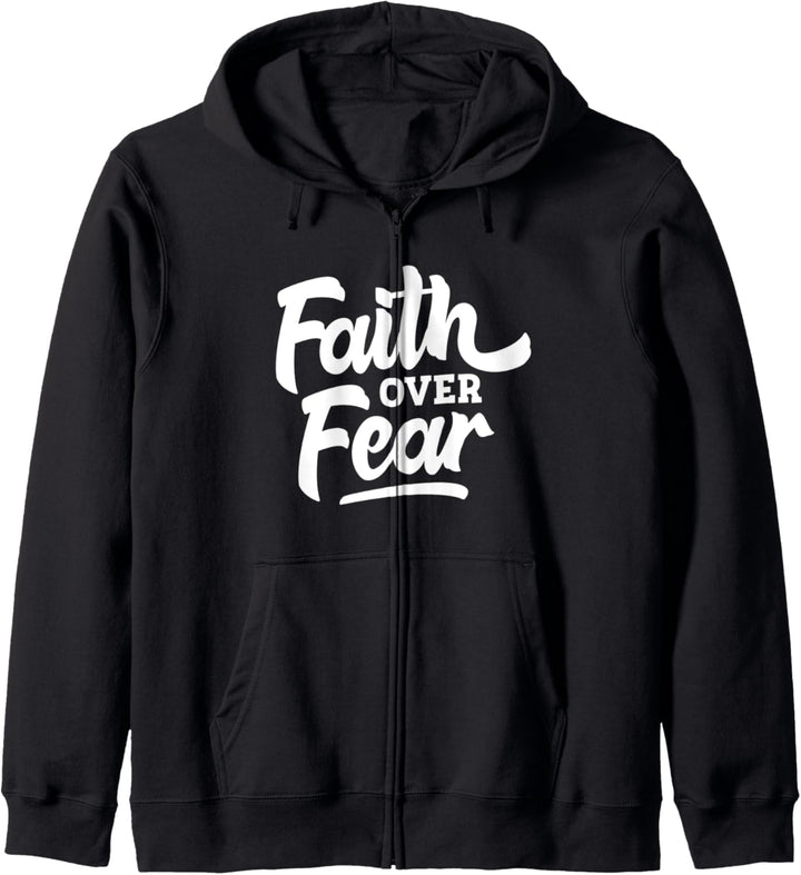 Christian Jesus Bibel Vers Schrift Faith Over Fear Kapuzenjacke