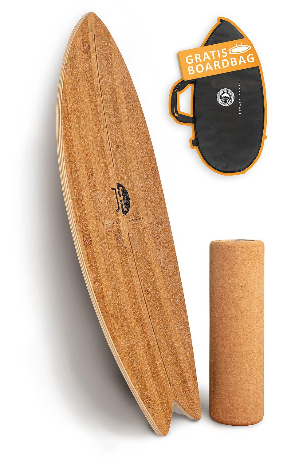 JUCKER HAWAII Balance Board Ocean Rocker | Balanceboard mit Rocker Shape (100% Echtholz) und extra r