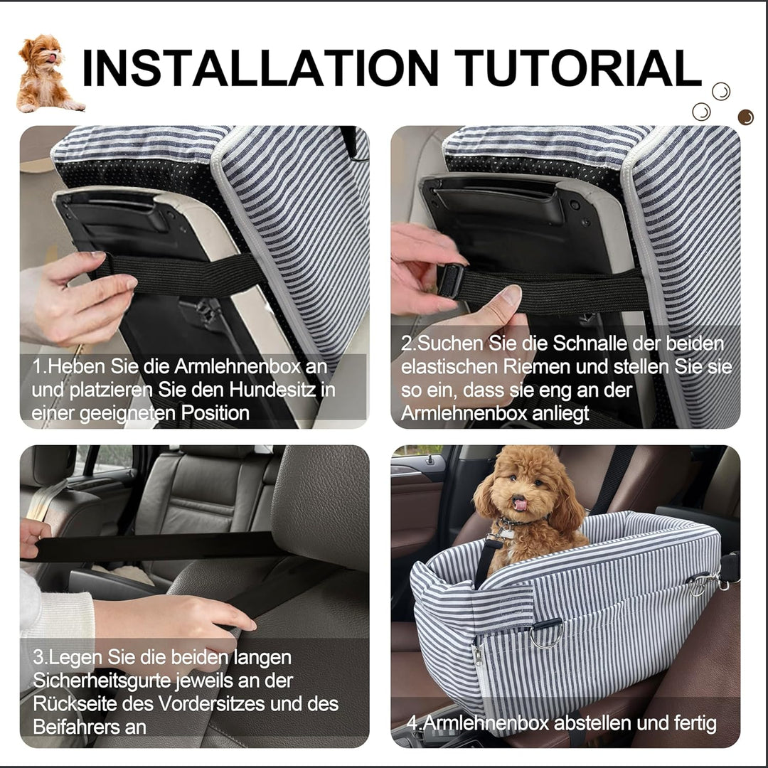 Hundehundesitz Auto Hunde Klein Hundebett Tasche Für Kleine Hunde 10kg Navy Blau