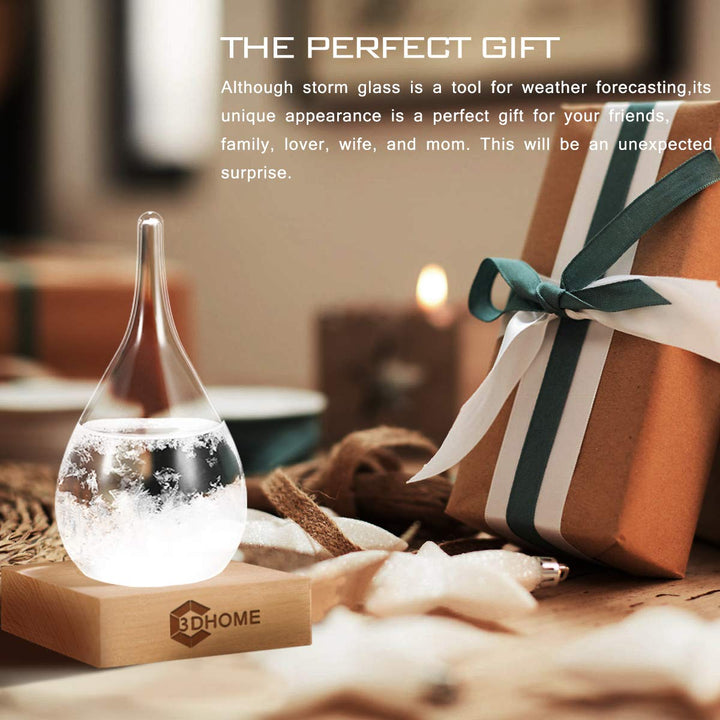 Sturmglas, Mode Kreative Wassertropfen Glas Barometer, Wettervorhersage Flasche, Wetterstation,Verwe