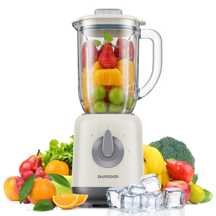 Standmixer, Smoothie Maker für schnelles 3D-Mehrwinkelschneiden, Mixer mit 2 Geschwindigkeiten und P