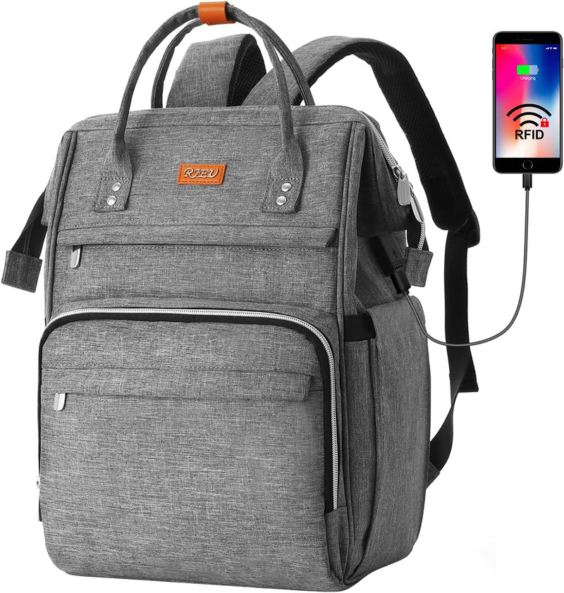 RJEU Rucksack Schule Damen,Schulrucksack Frauen,Laptop Rucksack mit 12-16 Zoll Laptopfach für Mädche