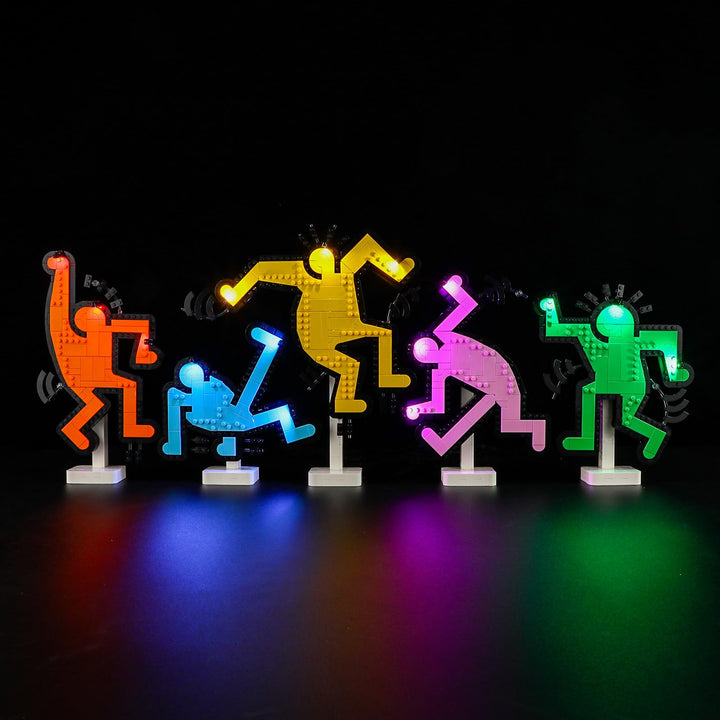 GEAMENT LED Licht-Set Kompatibel mit Lego Keith Haring Tanzende Figuren (Dancing Figures) Art 31216