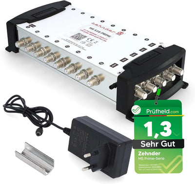 Zehnder 5/16 Multischalter 16 Teilnehmer 1 Satellit - Regelbare Terrestrik - Quattro und Quad LNB ge