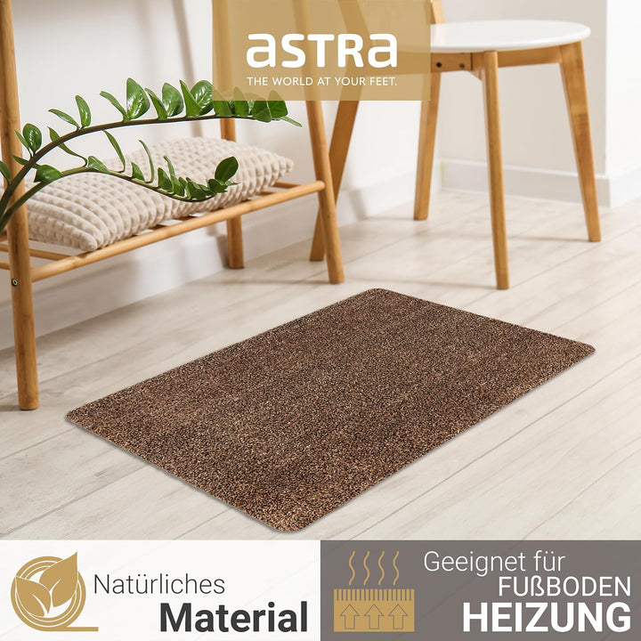 Astra Fussmatte innen rutschfest - nachhaltige Schmutzfangmatte waschbar bei 30°C - Türmatte PVC-FRE