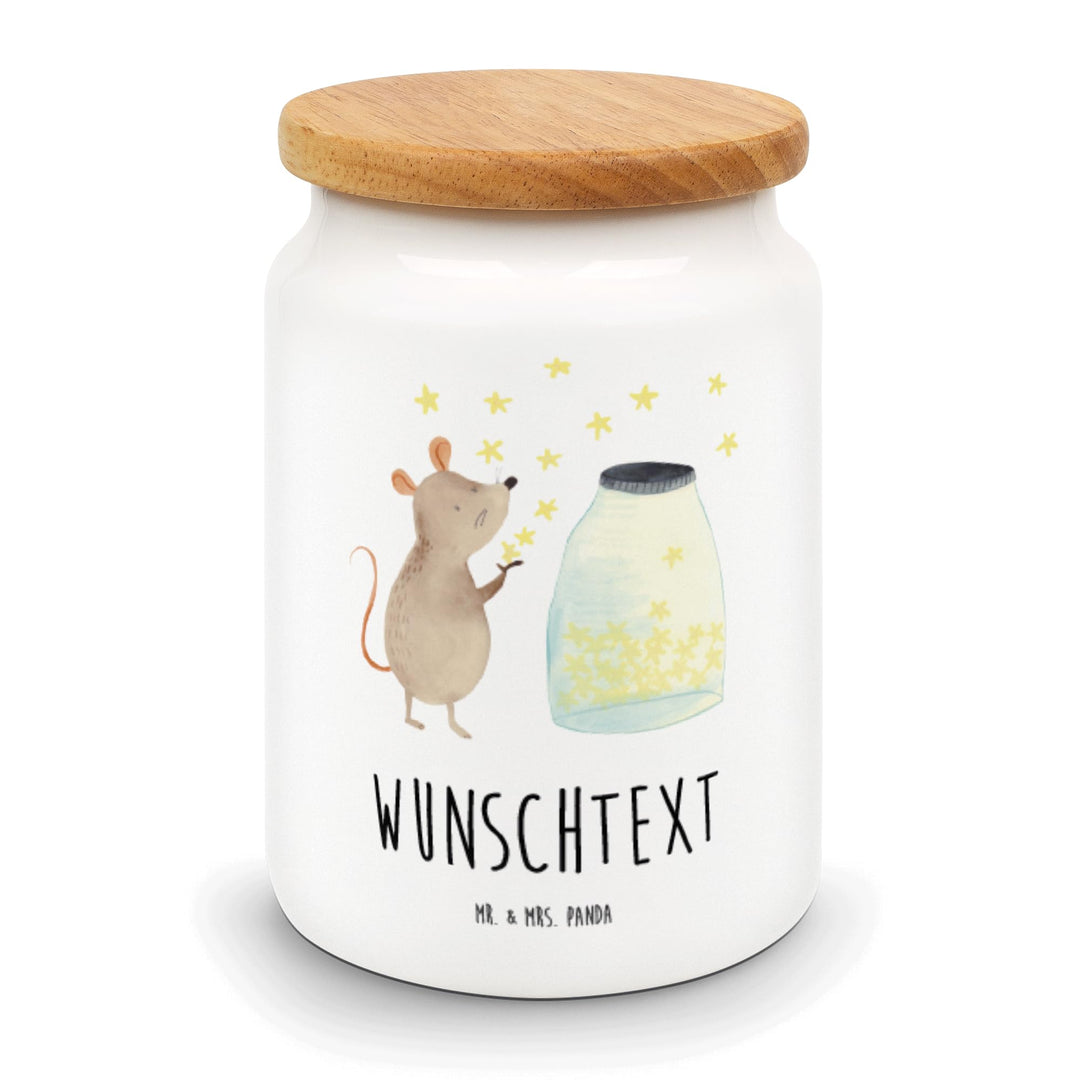 Mr. & Mrs. Panda Personalisierte Leckerlidose Maus Sterne - Geschenke, Taufe, Keksdose, Lustige Sprü