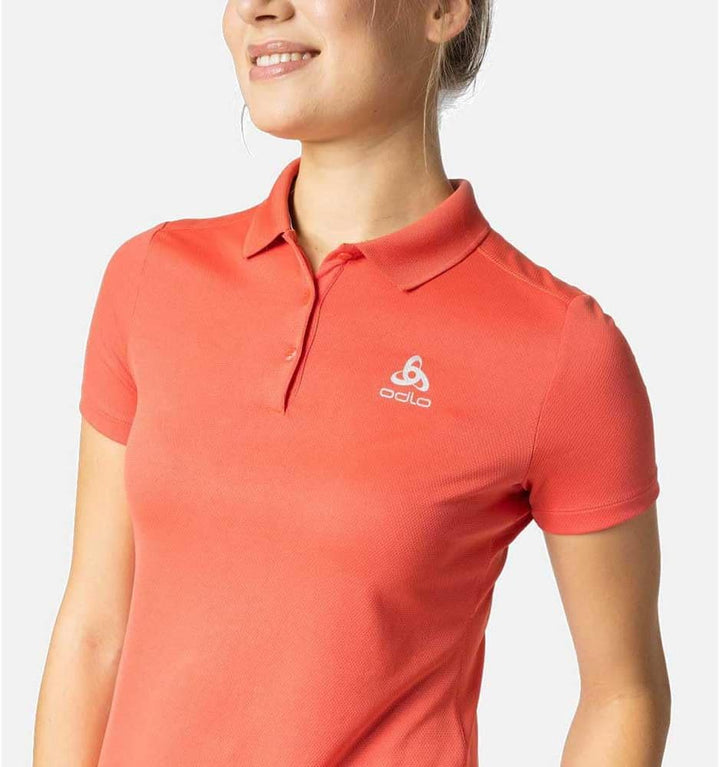 Odlo Damen F-Dry Kurzarm Polo Shirt S Cayenne, S Cayenne