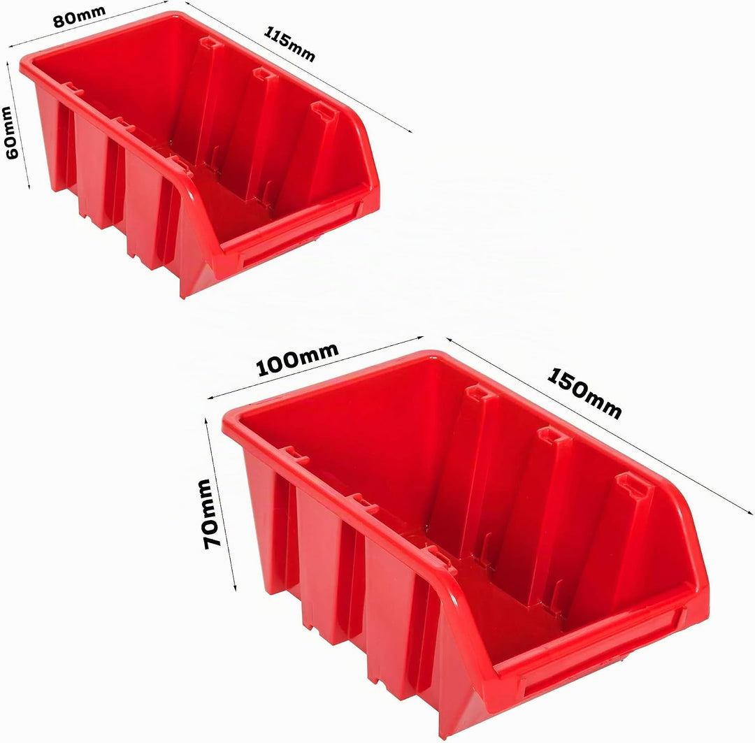 botle 82 Stapelboxen Wandregal Werkzeugwand 772 x 780 mm Kunststoff Werkzeughalter Wandplatte Garage