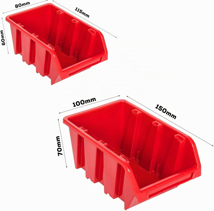 botle 82 Stapelboxen Wandregal Werkzeugwand 772 x 780 mm Kunststoff Werkzeughalter Wandplatte Garage