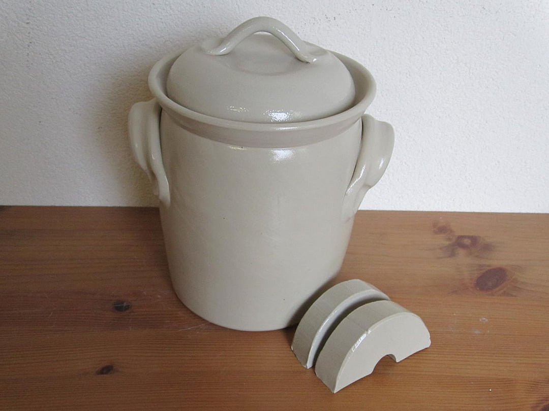 Gärtopf Grau mit Deckel 3 Liter, 3 Liter