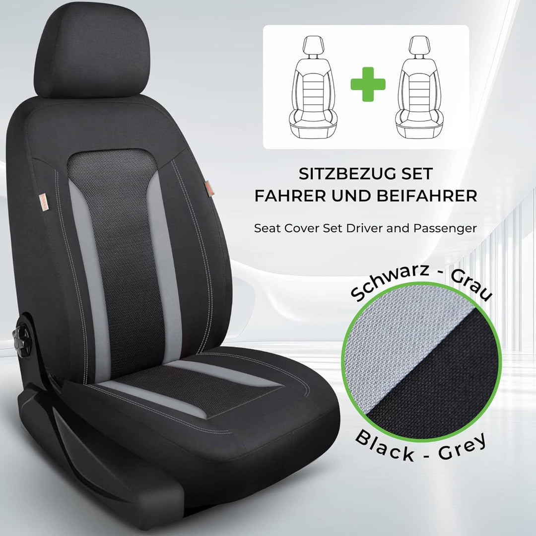 Schonbezüge Sitzbezüge für Mercedes B-Klasse W247 Bj ab 2019 in Schwarz/Grau TF2