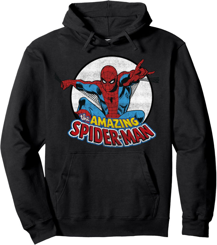 Marvel Amazing Spider-Man Vintage Circle Portrait Logo Pullover Hoodie