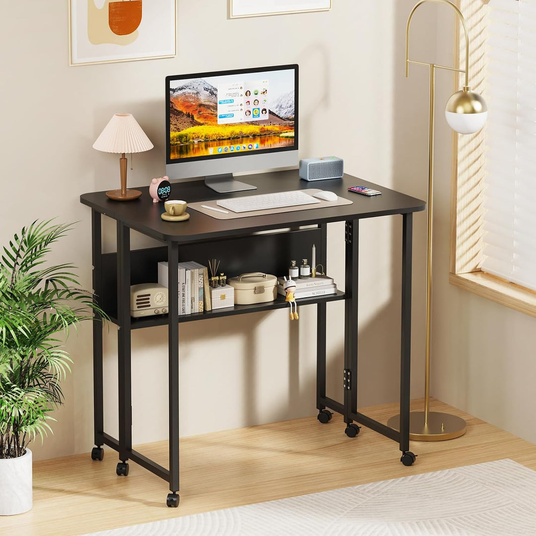 Mobiler Betttisch, Beistelltisch, PC-Halterung für Wohnzimmer, Büro, Schlafzimmer, Bremsen für Stabi