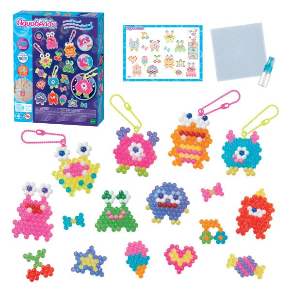 Aquabeads - 35144 Verrückte Monster Bastelset, Wasserperlen Bastelset für Kinder ab 4 Jahren, Bastel