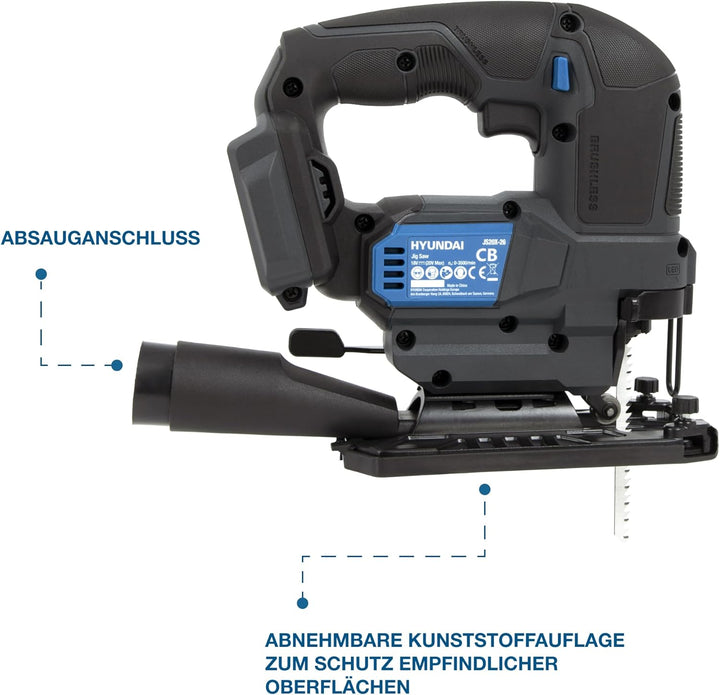 HYUNDAI Akku-Stichsäge JS20X-26 (mit 1 x 2.0Ah Akku/Ladegerät), mit 1 x 2.0Ah Akku/Ladegerät