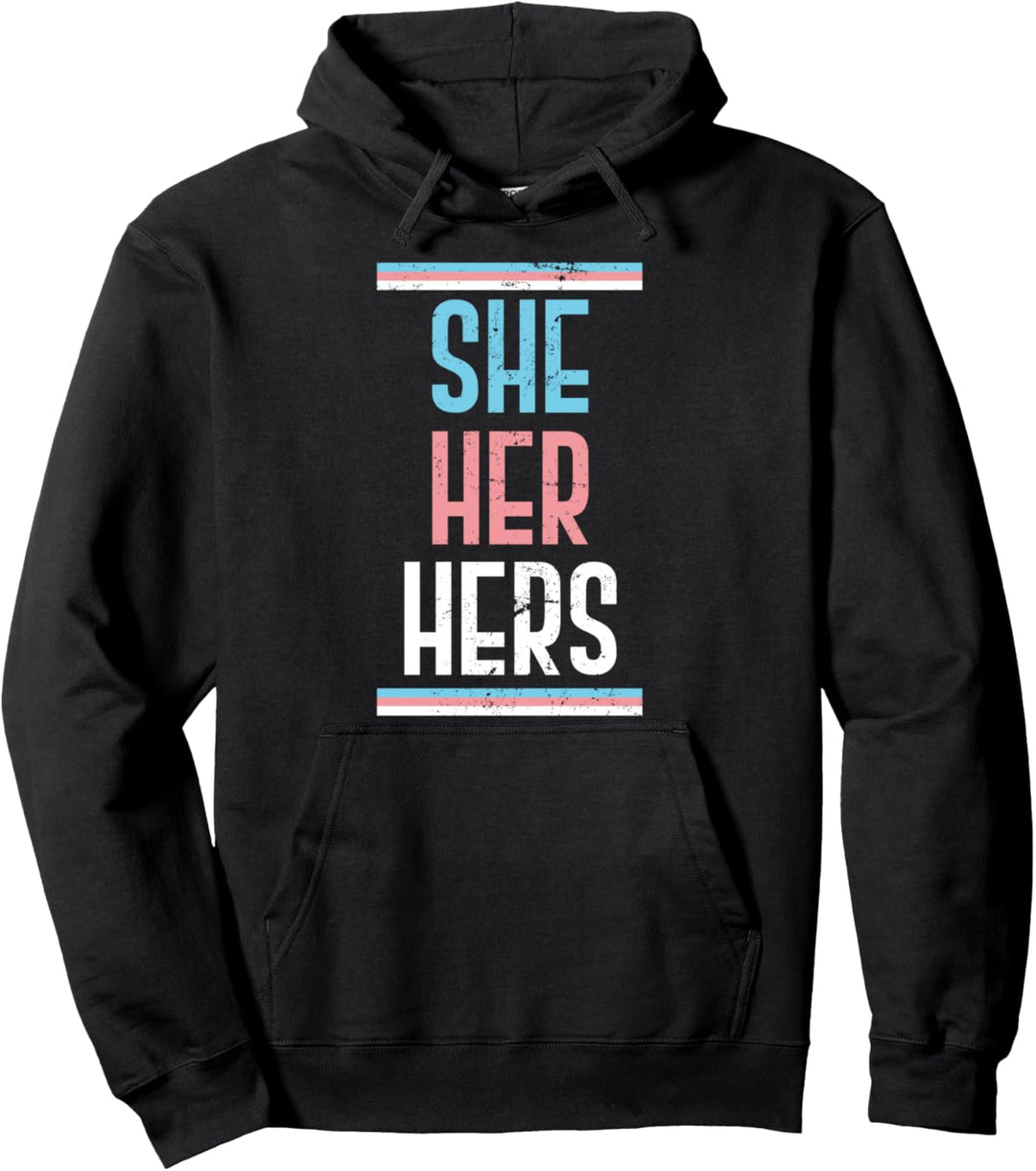 Sie ihr ihre Frauen Transgender LGBTQ Queer CSD Transsexuell Pullover Hoodie