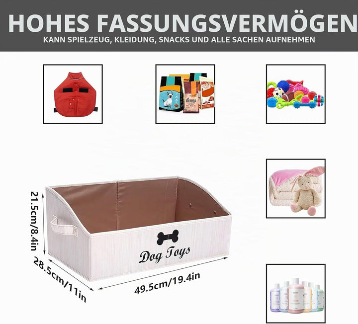 Morezi Heimtierbedarf Aufbewahrungsbox, canvas hunde Spielzeugkiste, faltbare Hundespielzeug Aufbewa