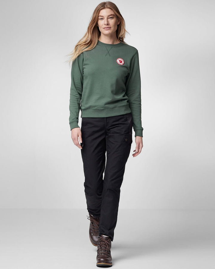 Fjallraven Damen 1960 Logo Badge Sweater W Sweatshirt XS Deep Patina, XS Deep Patina