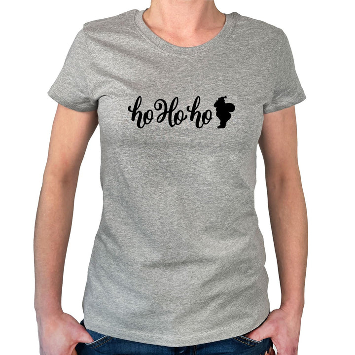 huuraa Damen T-Shirt Ho Ho Ho Weihnachtsmann Bio Baumwolle Fairtrade Oberteil Grösse XS-XXL mit Moti
