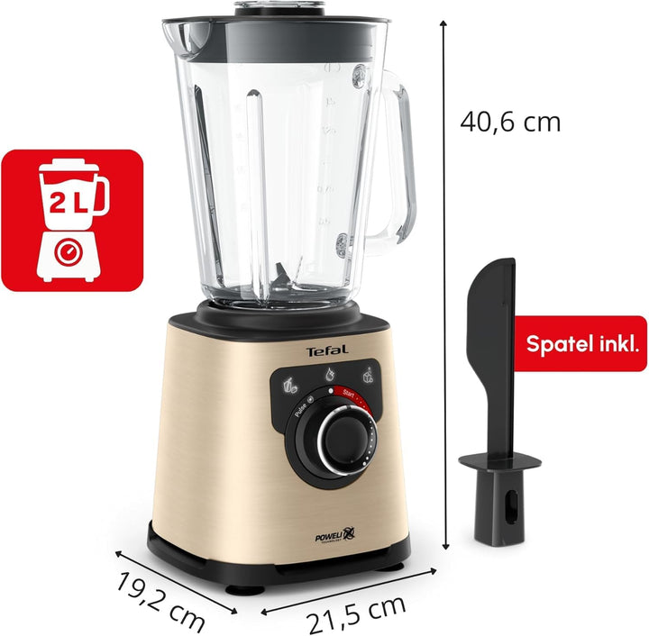 Tefal PerfectMix Standmixer, Hochgeschwindigkeits-Standmixer, Auto-Programme, Powelix-Klingentechnol
