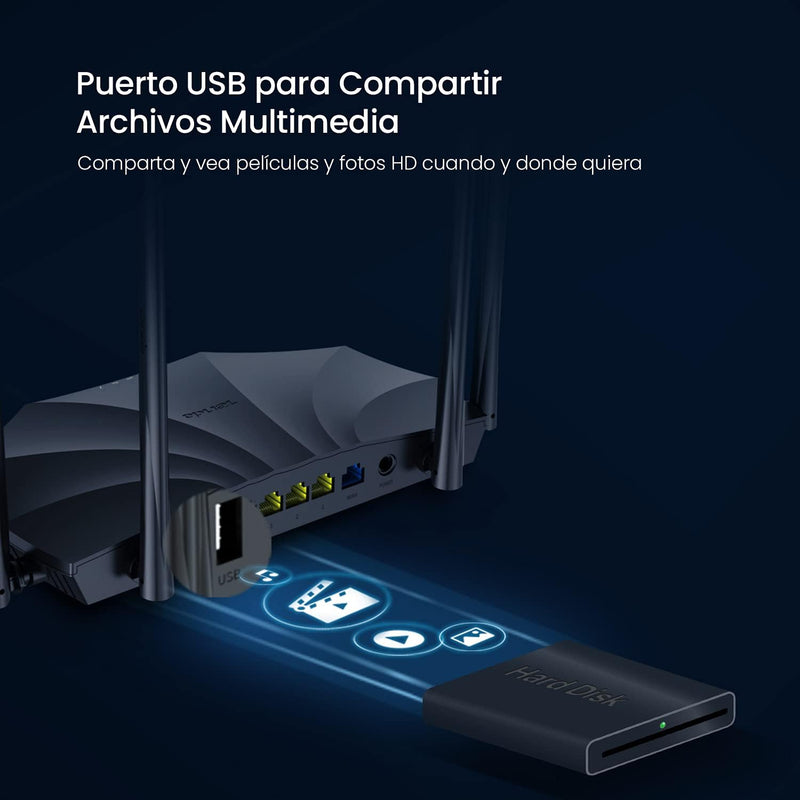 Tenda AC19 WLAN Router DualBand Gigabit Router, （AC2100 2.4 GHz 300Mbps, 5GHz 1733Mbps, 4 Gigabit LA