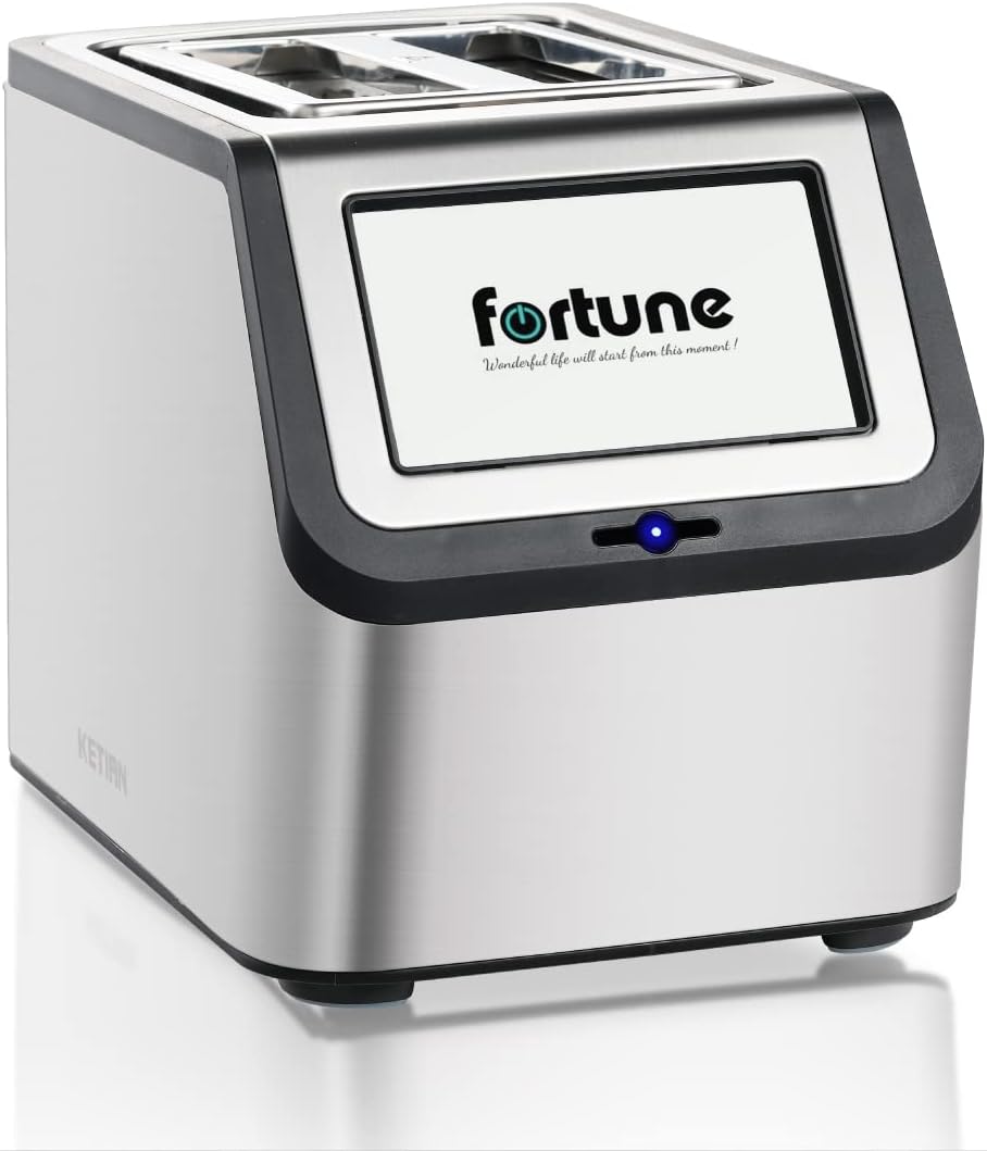 Smart Toaster mit Touchscreen, KETIAN 2-Scheiben Toaster,Abschaltautomatik, Auto Lift & Brotzentrier