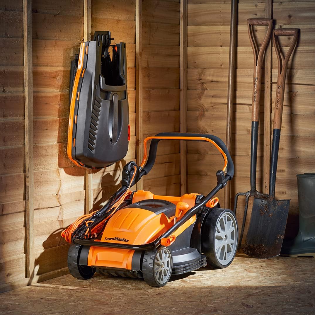 LawnMaster MEB1840M Elektro Rasenmäher 1800W 40cm, 6-fache Schnitthöhenverstellung 20-70 mm, 42L Fan