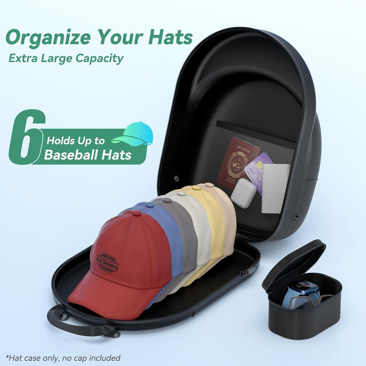 Cap Aufbewahrung - Harte Hutschachtel für Baseball Cap mit Abnehmbarem Aufbewahrungstasche - Mützenh
