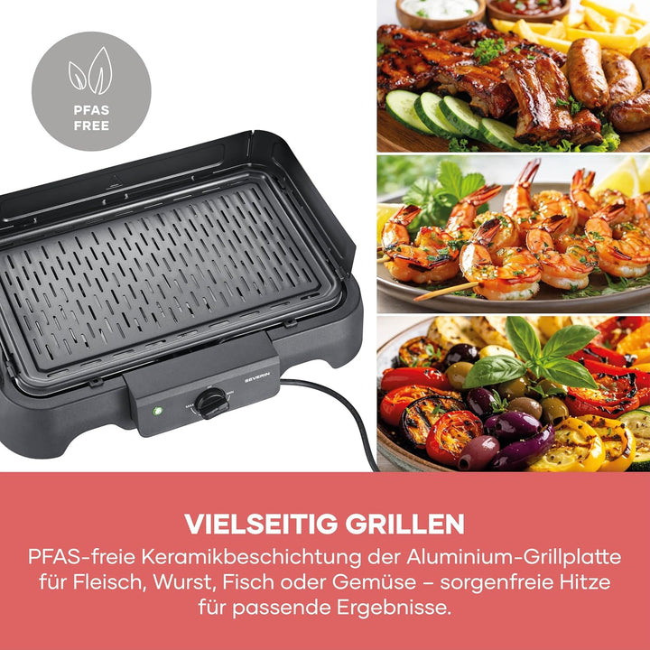 Severin Tischgrill (Innen- & Aussennutzung), Balkon & Küche, Temperaturen 40-220°C, schnelles Aufhei