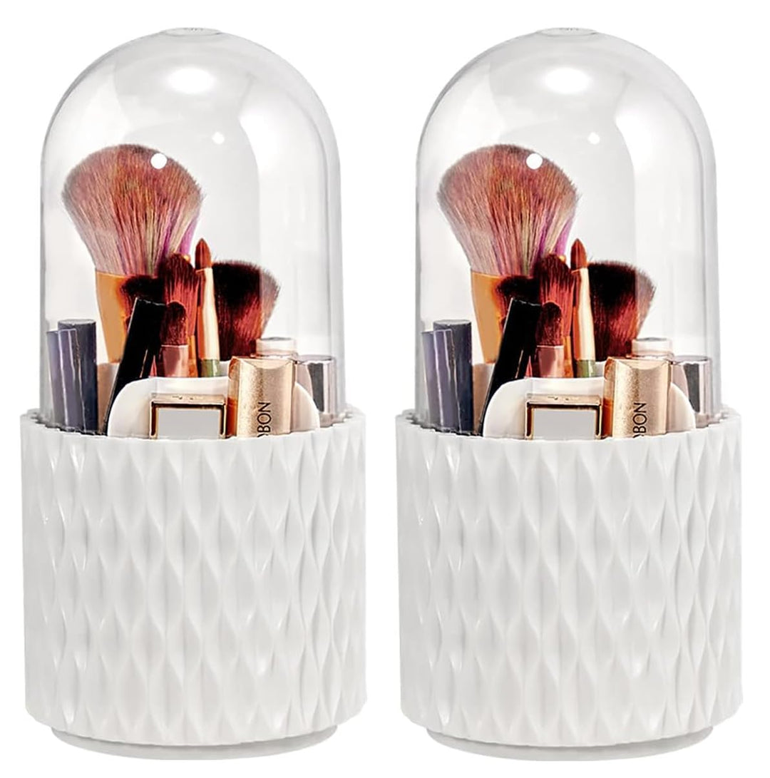 2 Stück Kosmetik Make Up Organizer, 360 Drehender Kosmetischer Pinsel Organizer Pinselhalter Pinsel