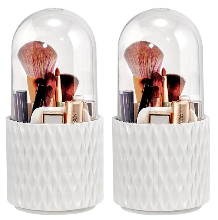 2 Stück Kosmetik Make Up Organizer, 360 Drehender Kosmetischer Pinsel Organizer Pinselhalter Pinsel