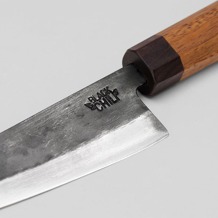 Küchenmesser Set (2-teilig) | Santoku Messer & Gemüsemesser mit Eisenholz Griff | 13 & 17 cm Carbons