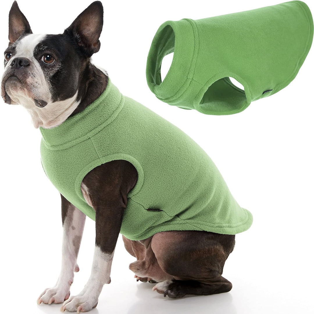 Gooby - Stretch-Fleece-Weste, Pullover, Fleece-Weste, Jacke, Pullover für Hunde, Grasgrün, Grösse XL