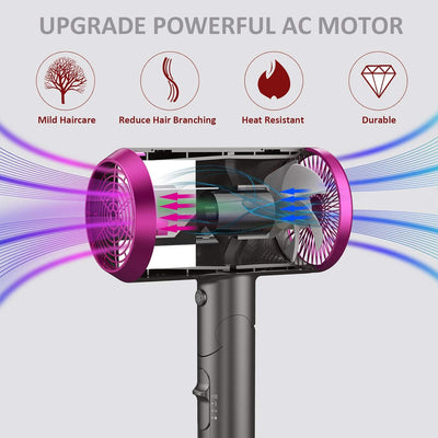 Haartrockner Reisefön Diffuser Föhn, Haarfön Föhn Ionen Haartrockner mit 3 Hitze-Einstellungen, Diff