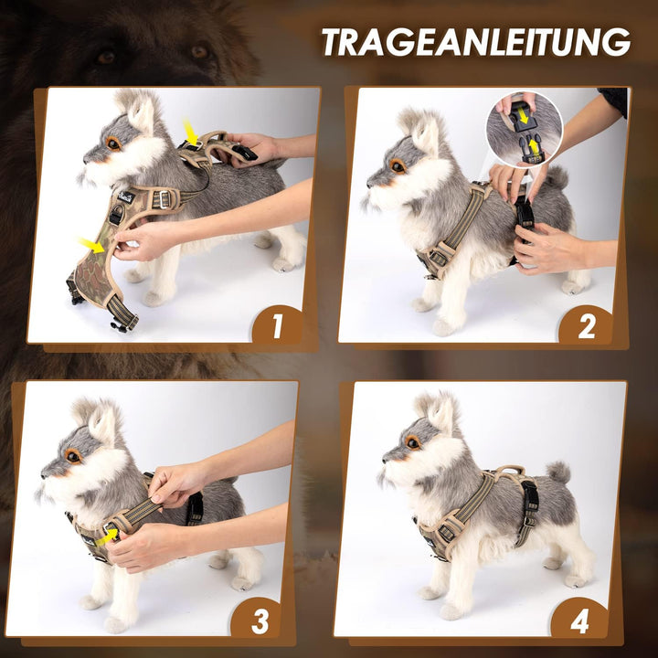 Eyein Hundegeschirr für Grosse Hunde, verstellbares atmungsaktives reflektierend, gepolstert und atm