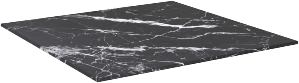 WIFESE Tischplatte 50x50 cm 6 mm in Marmoroptik Couchtisch Beistelltisch Glasplatte Coffee Table Mul
