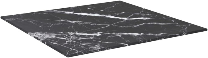 WIFESE Tischplatte 50x50 cm 6 mm in Marmoroptik Couchtisch Beistelltisch Glasplatte Coffee Table Mul